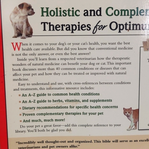 Y2K 2001 Paperback Natural Holistic Health Bible for Cats & Dogs Book Natural - Picture 5 of 12